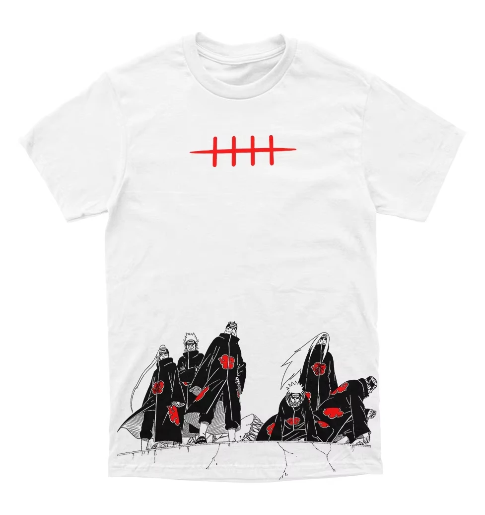Naruto Pain Akatsuki Six Paths Manga Graphic T-Shirt Men Women Anime Casual Cotton Streetwear Fans Tshirt - view 3