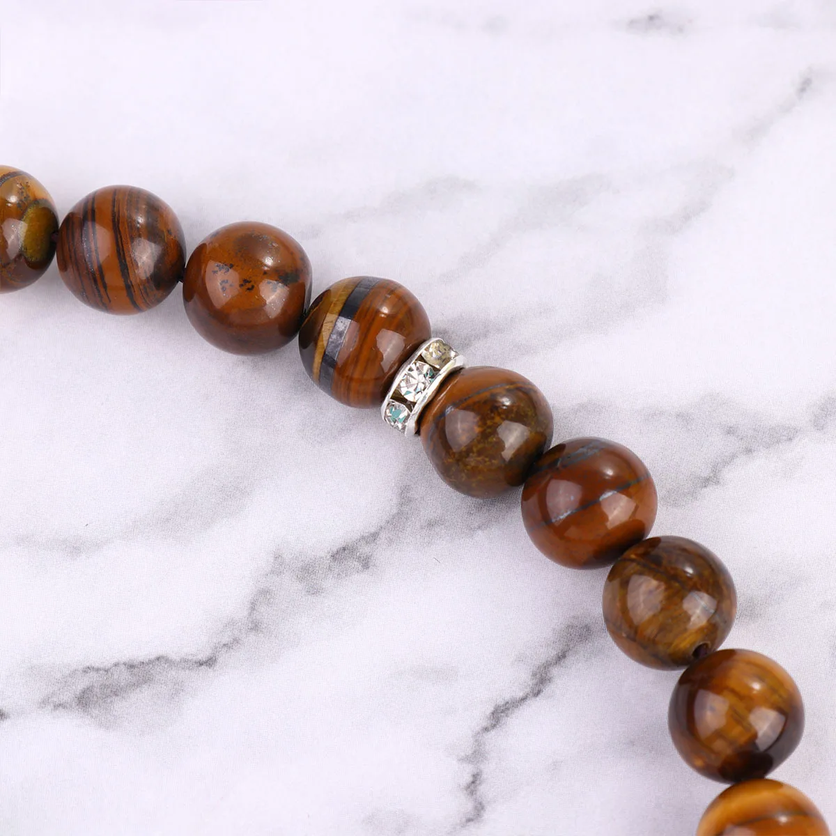 

33Pcs Stone Round Small Beads Bracelet Colorful Polished Surface Durable Chain Pendant Women Wrist Chain Gift