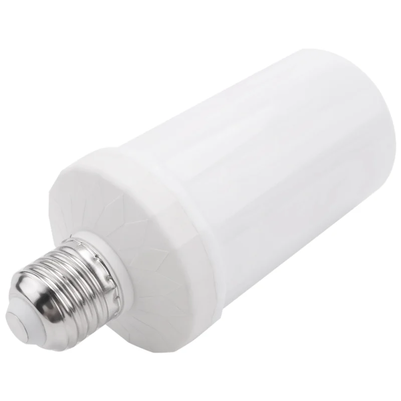LED Flame Effect Light Bulb E27,Decorative Flickering Realistic Fire Lights Bulb,Festival Decoration Lamp,White-E