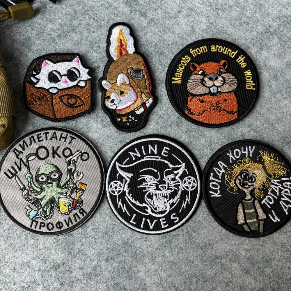 Parche bordado táctico animal con velcro – Insignia de moral militar - imagen 3
