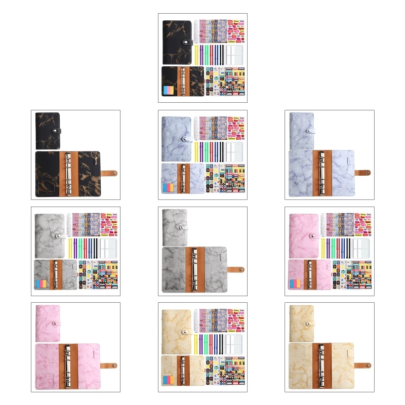 لمخطط غلاف الميزانية الإبداعي مع ملصق أوراق الميزانية ومغلفات الحقيبة