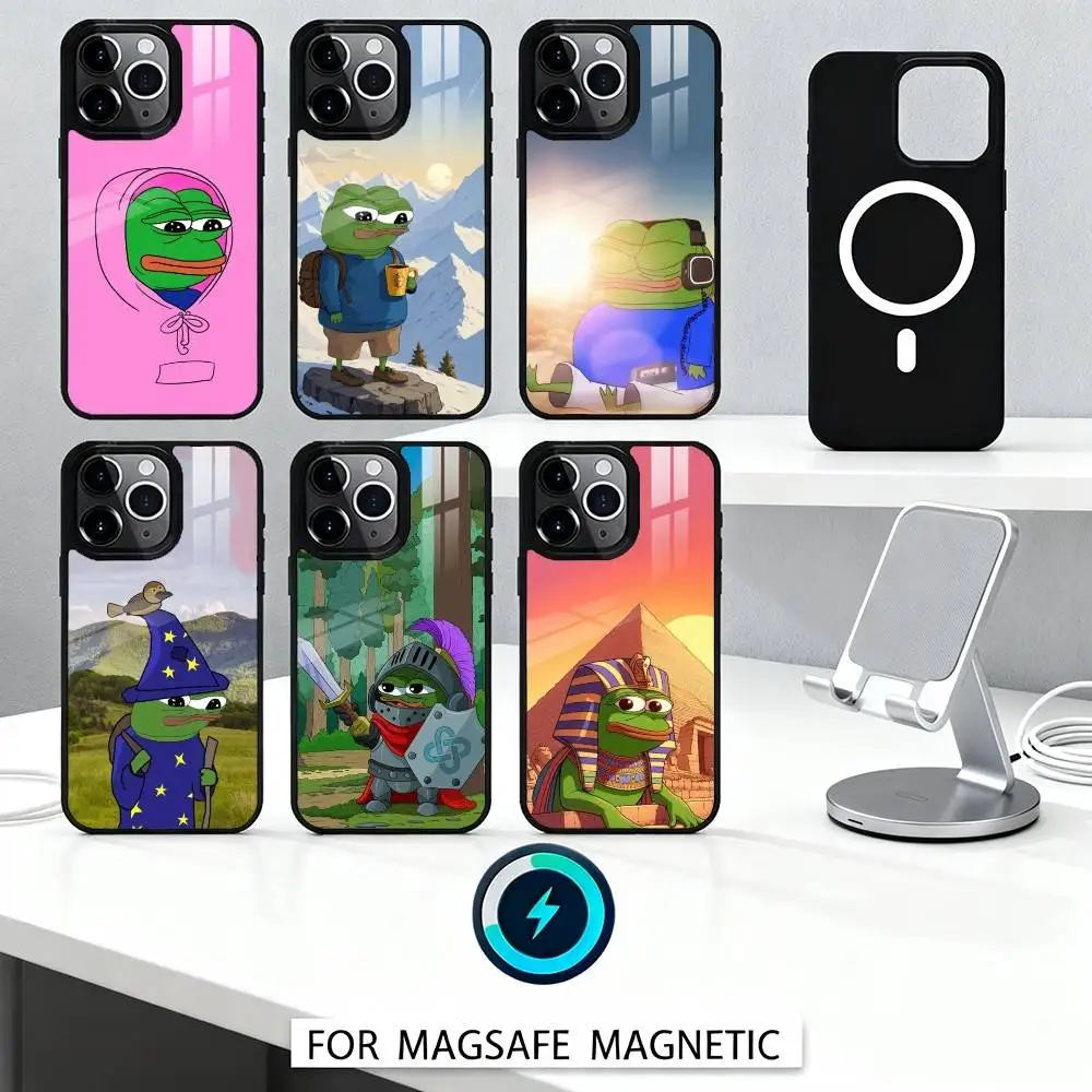 

Collection of Oddly Funny and Sad Frogs Phone Case For iPhone 16,15,14,13,12,Pro,Max,Magnetic For Magsafe Wireless Charging