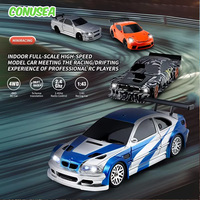 Rc Drifting Racing Car Vehicle Full Scale 1/43 Mini 4Wd 4X4 Drive Drift with Light Remote Control Car Model Toy for Boys Child