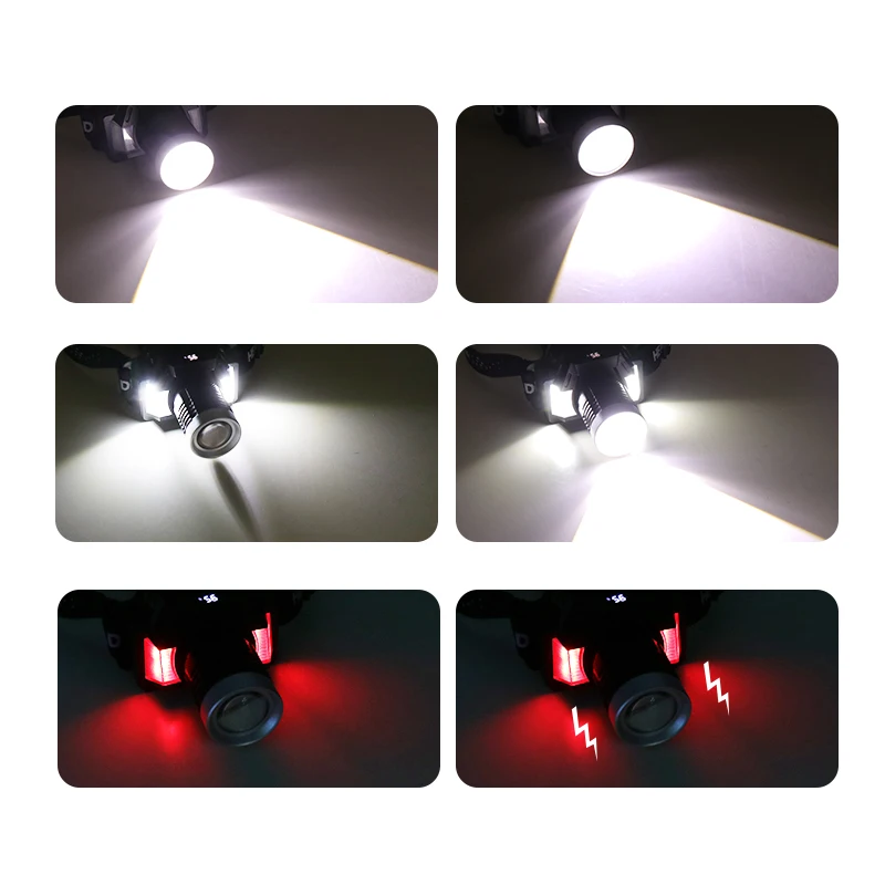 30W White Laser Adjustable Headlamp Built-in Battery with Output Digital Power LED Display Sensor Headlight 800 Lumen Flashlight