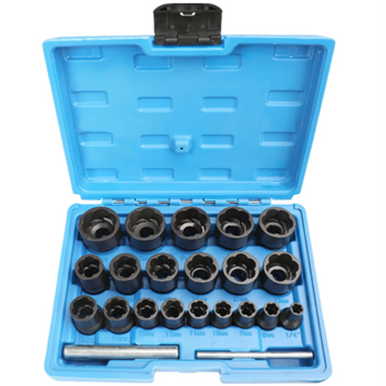 22 Piece Twist Broken Damaged Bolt and Nut Extractor Set 1/2