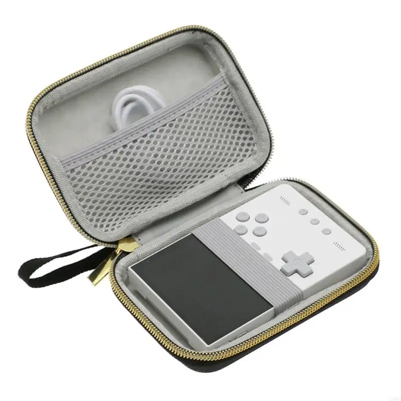 Protector Case Storage Box for Trimui Brick Scratchproof EVA Bag Handheld Game Console Carrying Case with Pocket Black 24BB