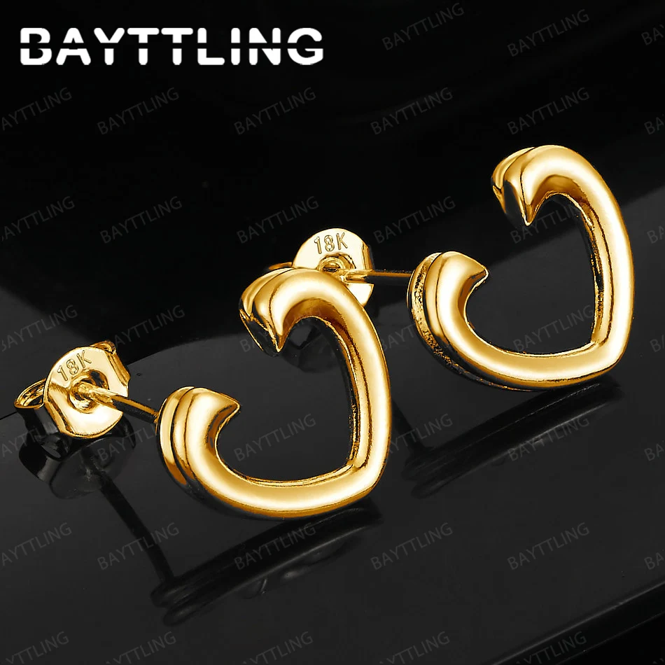 

Luxury 925 Sterling Silver Delicate Heart Shape Earrings Women's Jewelry Accessories Fashion Engagement Gift