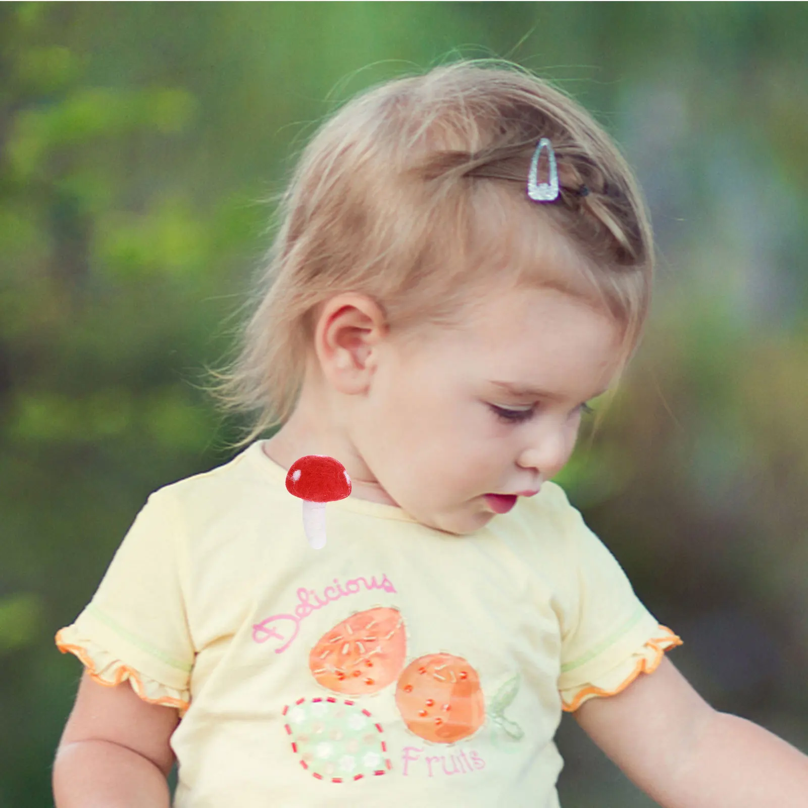 

10pcs Wool Felt Mushroom Ornament Diy Material Creative Small Mushroom For Home Decor Craft Making Accessory Wool Felt Craft Kit