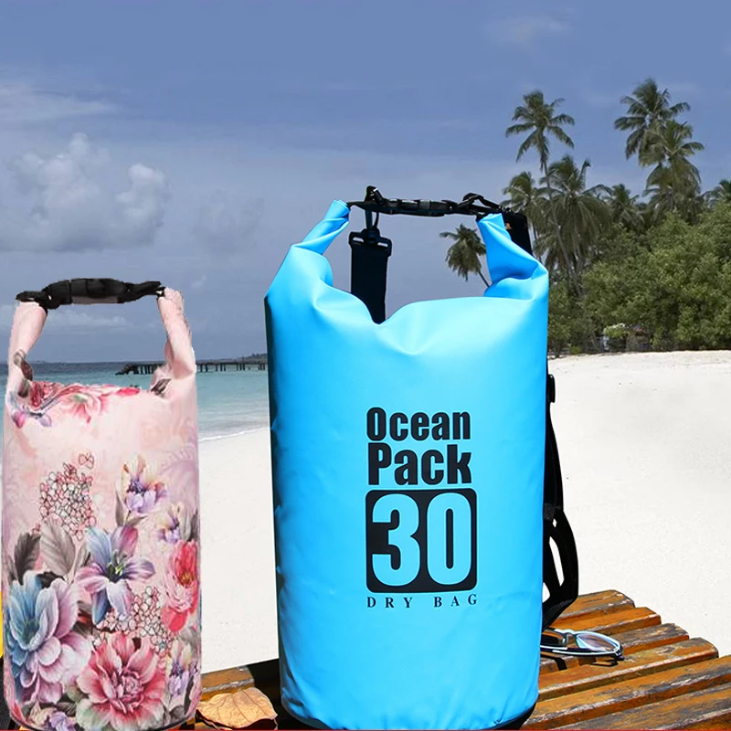 Bolsa impermeable de PVC para hombre y mujer, bolsa seca de compresión para natación al aire libre, buceo, kayak, 5L, 10L, 20L