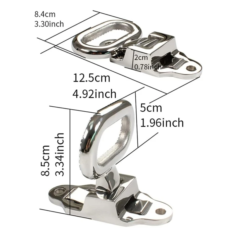 ISURE MARINE Boat Folding Step, Stainless Steel Folding Mast Step Safety Boat Hardware for Climbing High Places of Boats Yachts