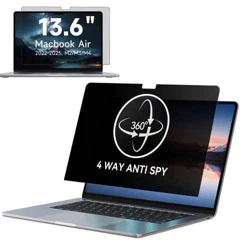 360° 4-Way Privacy Screen Protector for MacBook Neo 13,Air 13.3 13.6 15.3,MacBook Pro 13 14.2 16 Anti-Spy Anti-Glare Filter Film