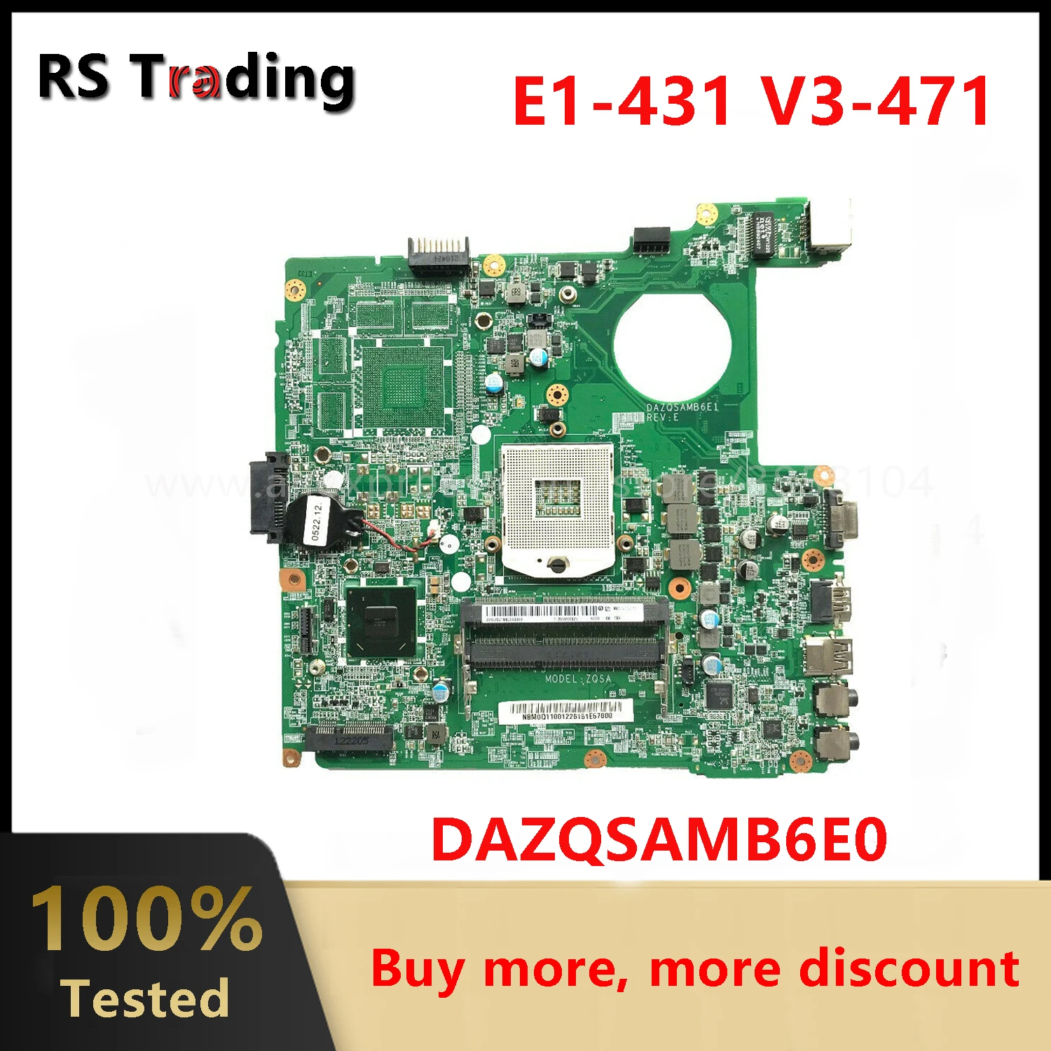 

For ACER Aspire E1-431 E1-471 E1-471G V3-471 Laptop Motherboard SLJ8E HM76 DDR3 DAZQSAMB6E0 DAZQSAMB6E1 DAZQSAMB6F1 Mainboard