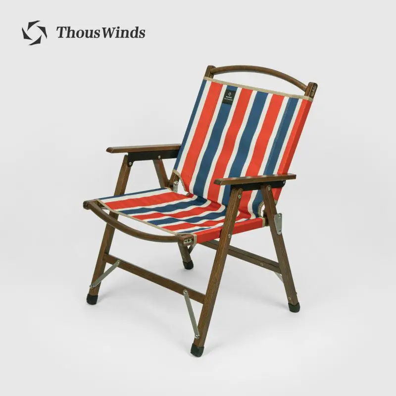 Thous Winds Solid Wood Camping Chair Outdoor Folding Kermit Chair  Travel Portable Emotional Picnic Camping Supplies Equipment