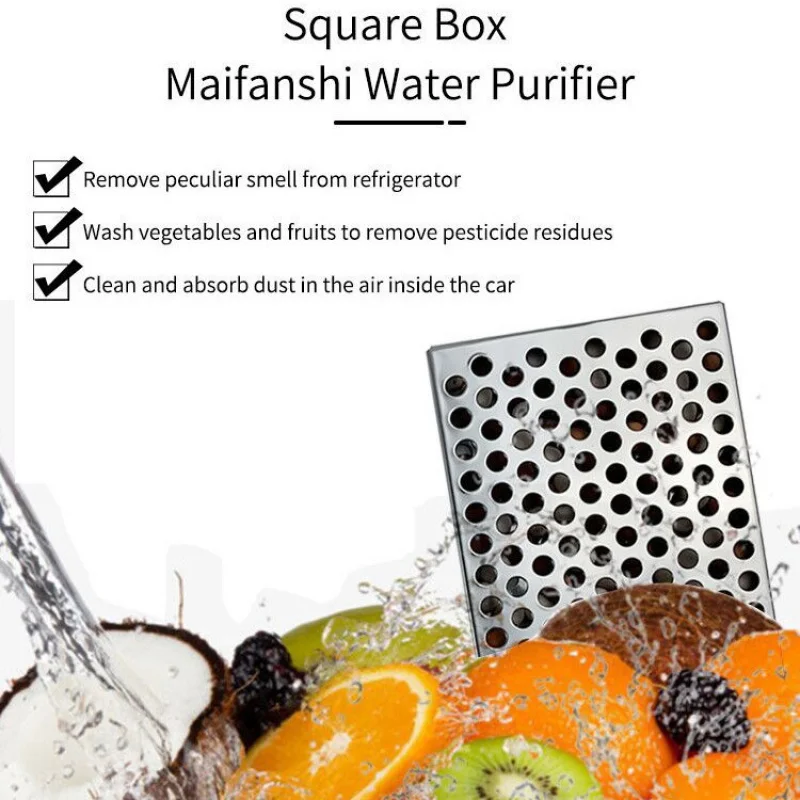 

Customized. 304 Food Grade Stainless Steel Weak Alkaline Hydrogen-Rich Small Molecule Energy Square Box Mineral Fi