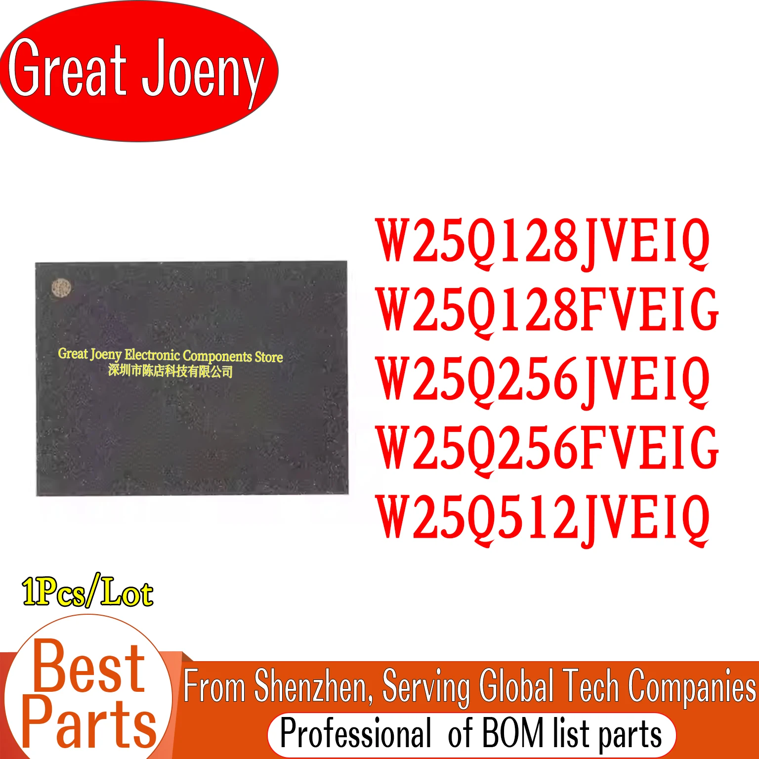 

100% New Original W25Q128JVEIQ W25Q128FVEIG W25Q256JVEIQ W25Q256FVEIG W25Q512JVEIQ IC Chipset WSON-8