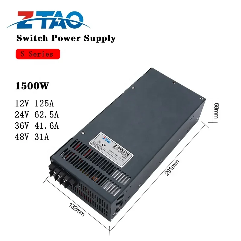 SOMPOM AC to DC Switching Mode Power Supply 12V 24V 48V 20A 40A 60A 120A 208A 1000W 1500W with high current power adapters