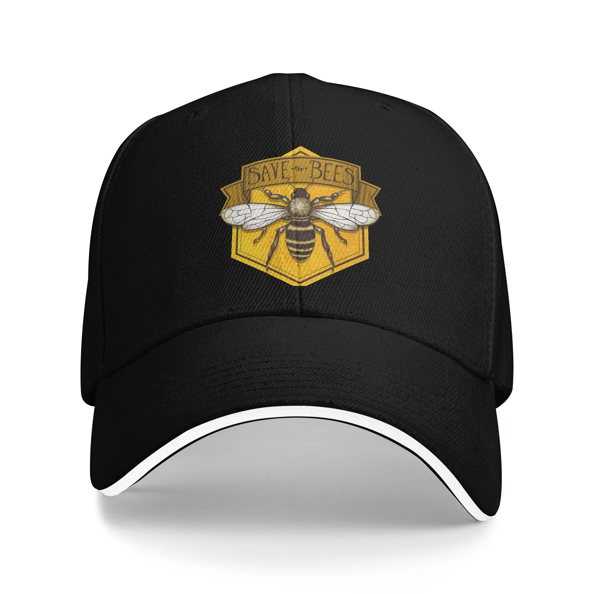 Save the Bees Casual Baseball Cap Spring  Trucker Hat Sun Outdoor Sports Snapback Cap Unisex-Teens y2k Cute Baseball Caps