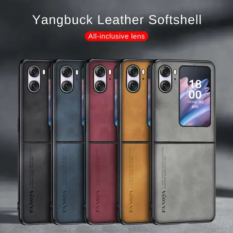 Luxury Lambskin สําหรับ OPPO ค้นหา N2 N3 Flip 5G FindN2 N3 Flip CPH2437 PGT110 กล้องกันกระแทกนุ่มกันชน coque