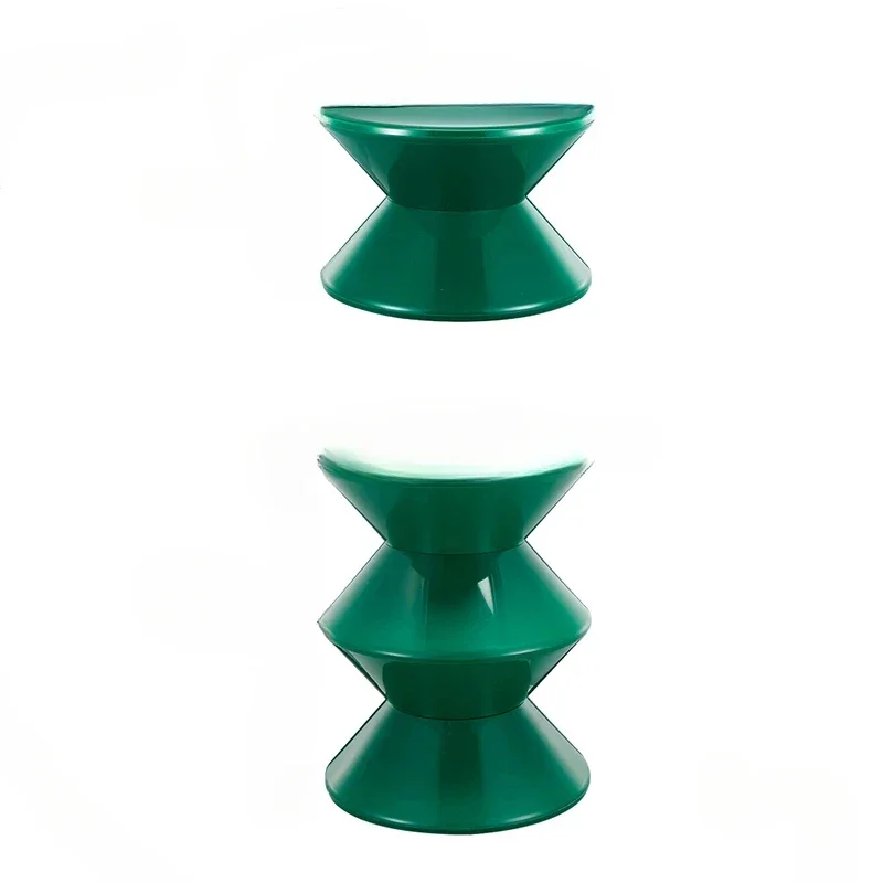 Otomana de plástico de diseño para pasillo, taburetes lisos creativos de reloj de arena para el hogar, tocador de lujo ligero europeo para sala de polvo