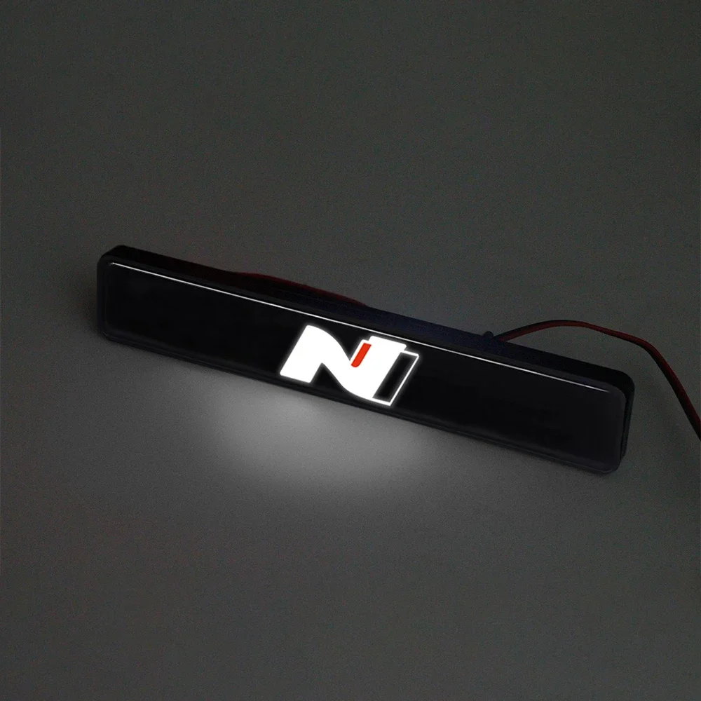 JDM New Car LED Light Decoration Auto Sticker Front Hood Grille For Hyundai N I20 I30 Kona Tucson Sonata Elantra Veloster Fender