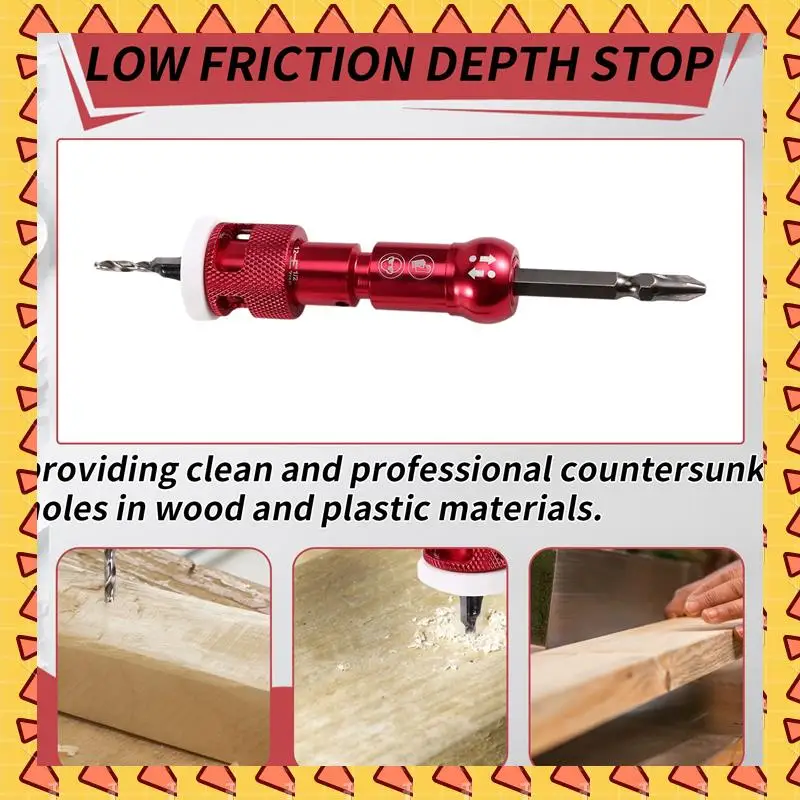 

A008 For Drill Presses Low Friction Depth Stop Drill Bits Carbide Tipped Countersink Drill Bits For Precise Countersinking