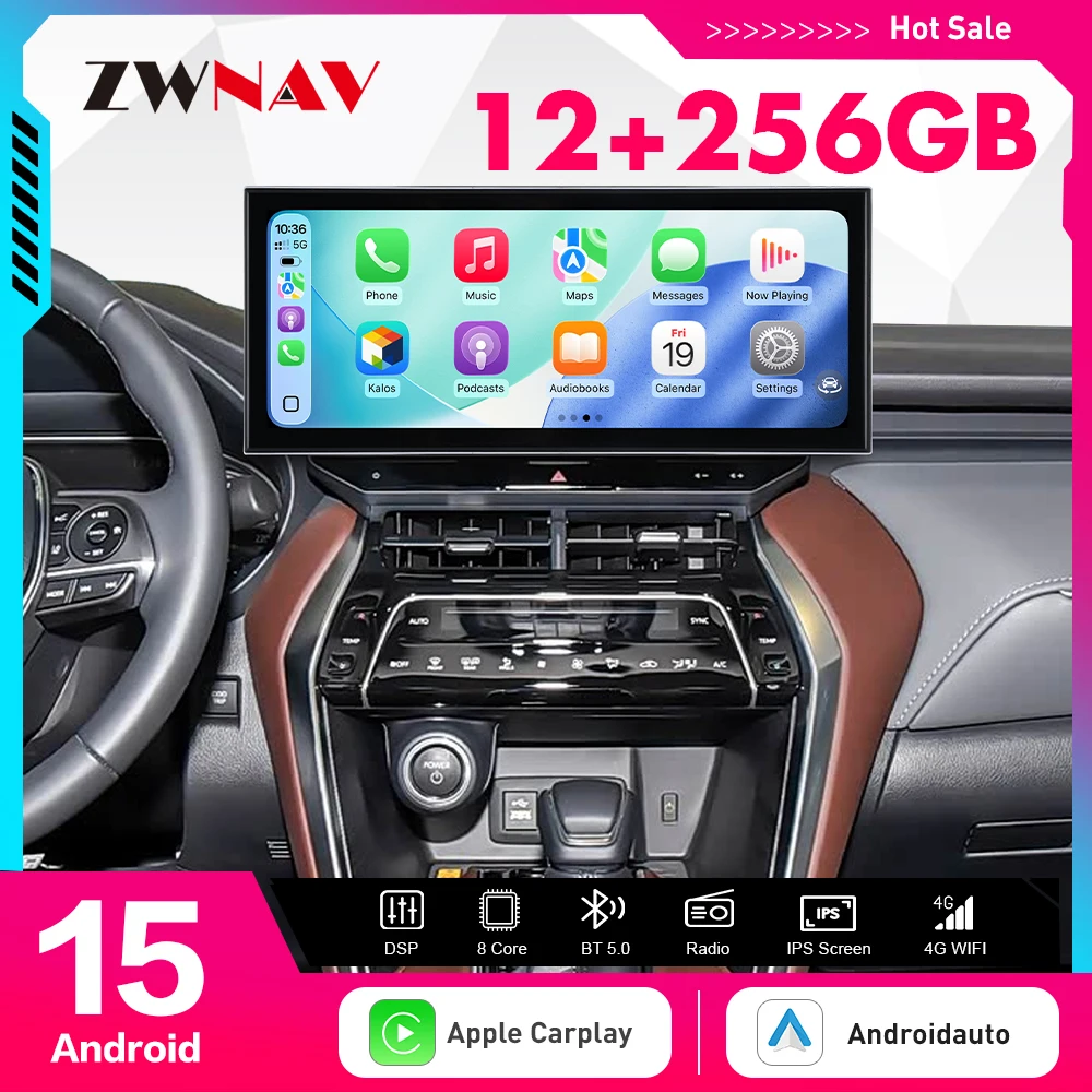 15.8 Inch Screen Car Radio For Toyota Harrier\Venza 2022-2025 Android 15 Carplay GPS Navigation Multimedia Player Head Unit Auto