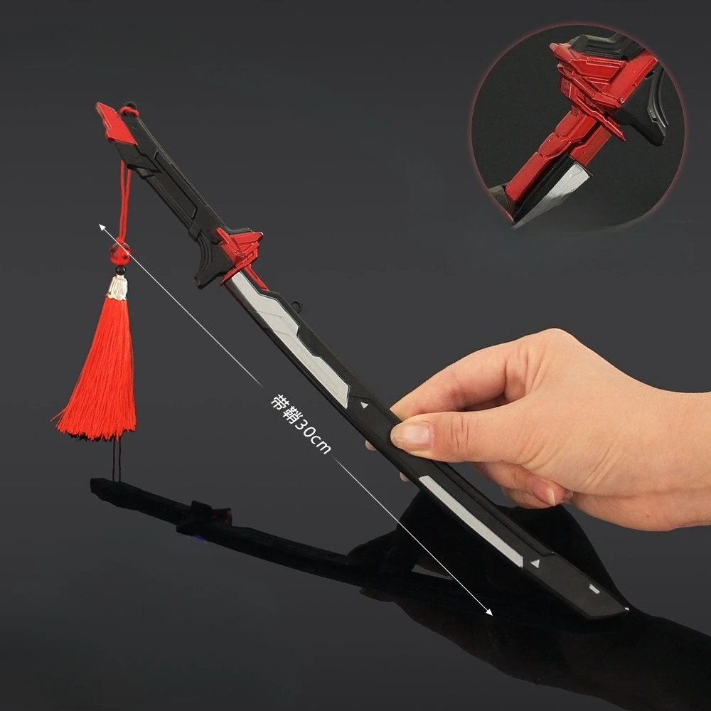 30 cm Valorant Game Perifere EX.O Rand Katana Samurai Zwaard Melee Wapen Modale Cosplay Prop Alle Metalen Model Kratten Jongens geschenken