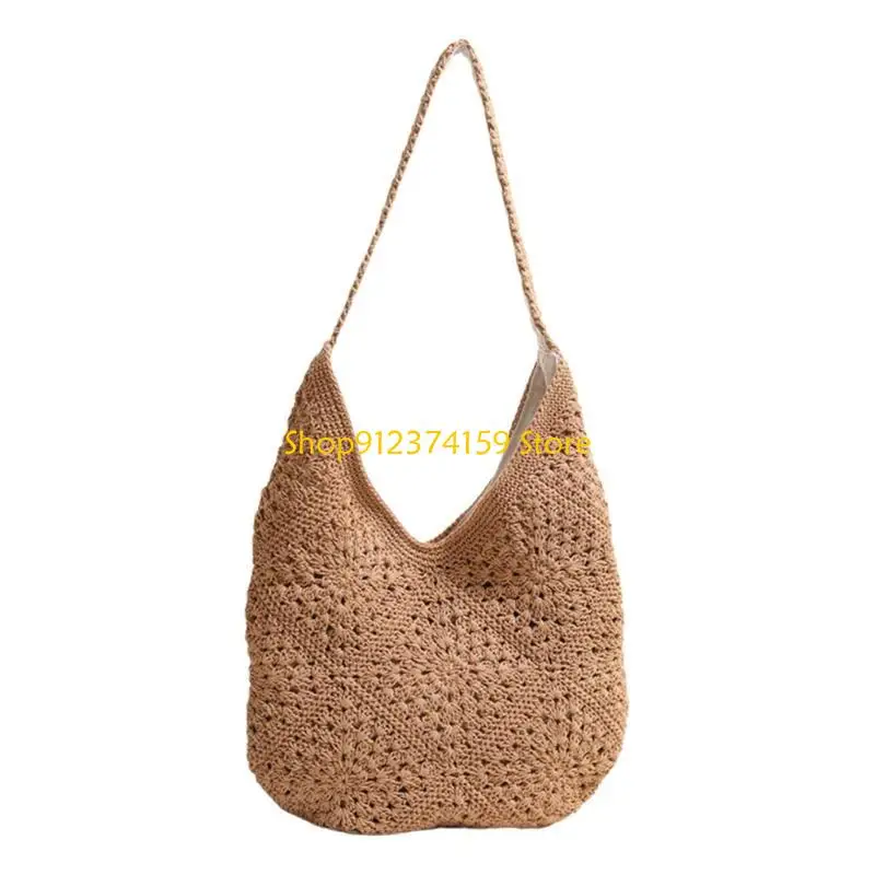 

G5AE Unique Flower Patterned Bucket Bags Shoulder Bag For City Travel And Beach Days