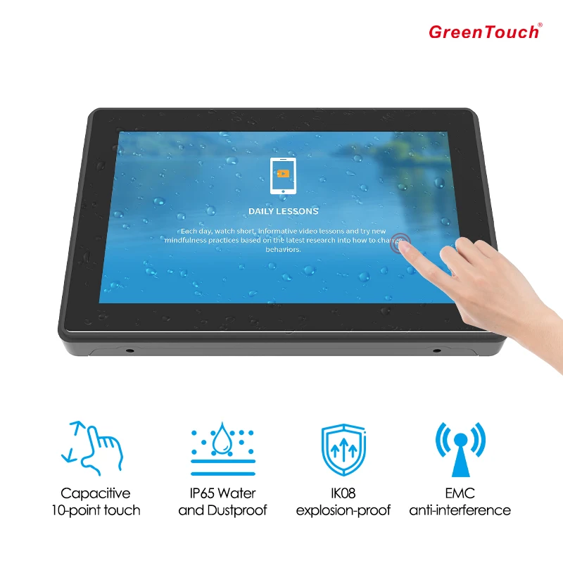 7" Android System Industrial Touch PC Smart Features SSD Hard Drive 4GB Memory HDMI VGA Interfaces Available US EU