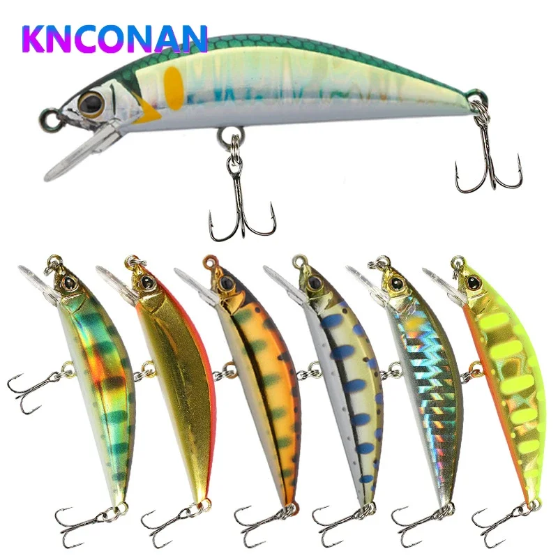 

55mm 3.5g Mini Sinking Minnow Lure Wobbler for Artificial Hard Bait Freshwater Saltwater Small Fishing Plastic Swimbait Tackle