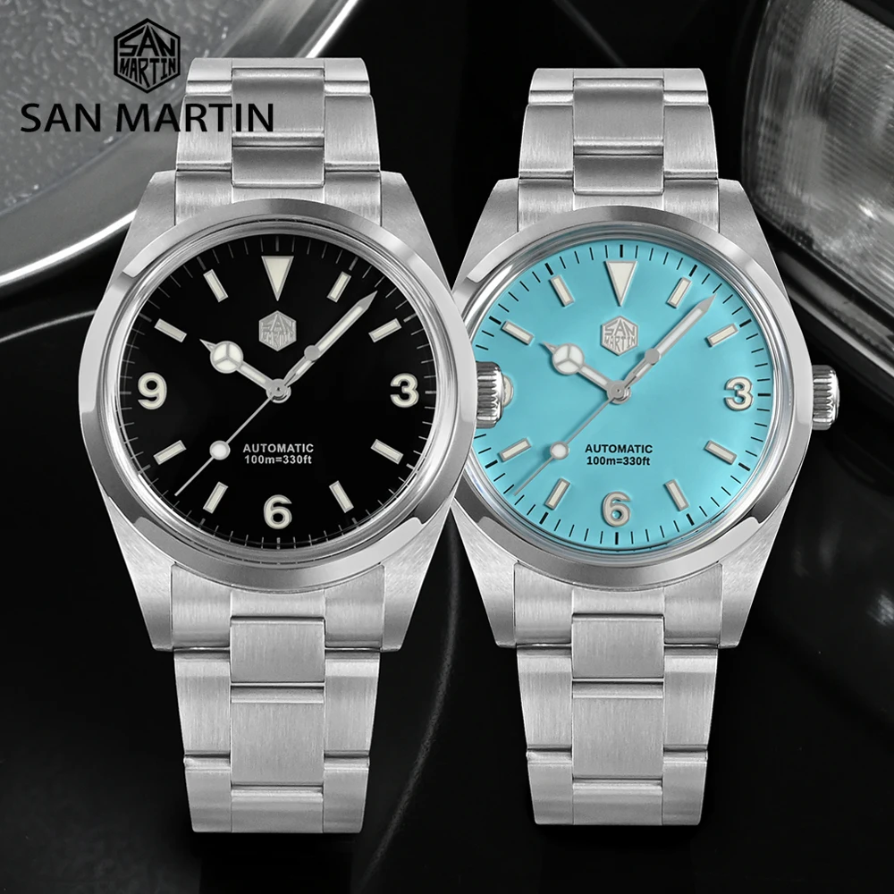 San Martin New Men Watch V2 V3 Fashion Sport 39mm Explore Series Luxury Automatic Mechanical Sapphire Waterproof 100m BGW9