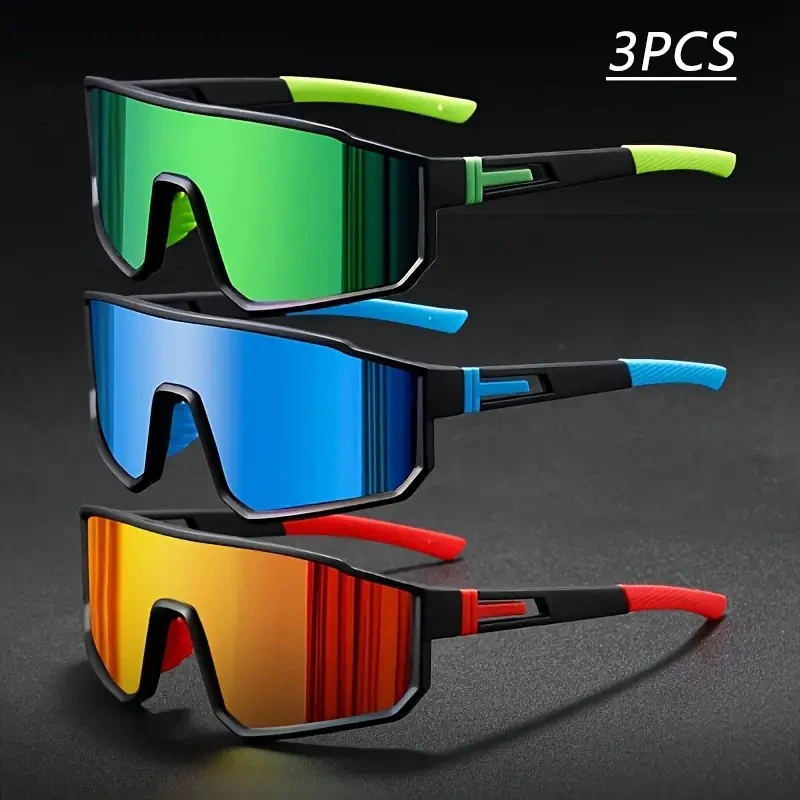 

3PCS Casual PC Polycarbonate Mirrored Glasses, Fashionable, for Men, Women, Festival Gift 3258