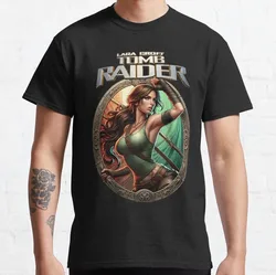 Adventures of Lara Croft Tomb Raider Bootleg 90s retro video games 100% cotton printed clothing plus size men's T-Shirt for men