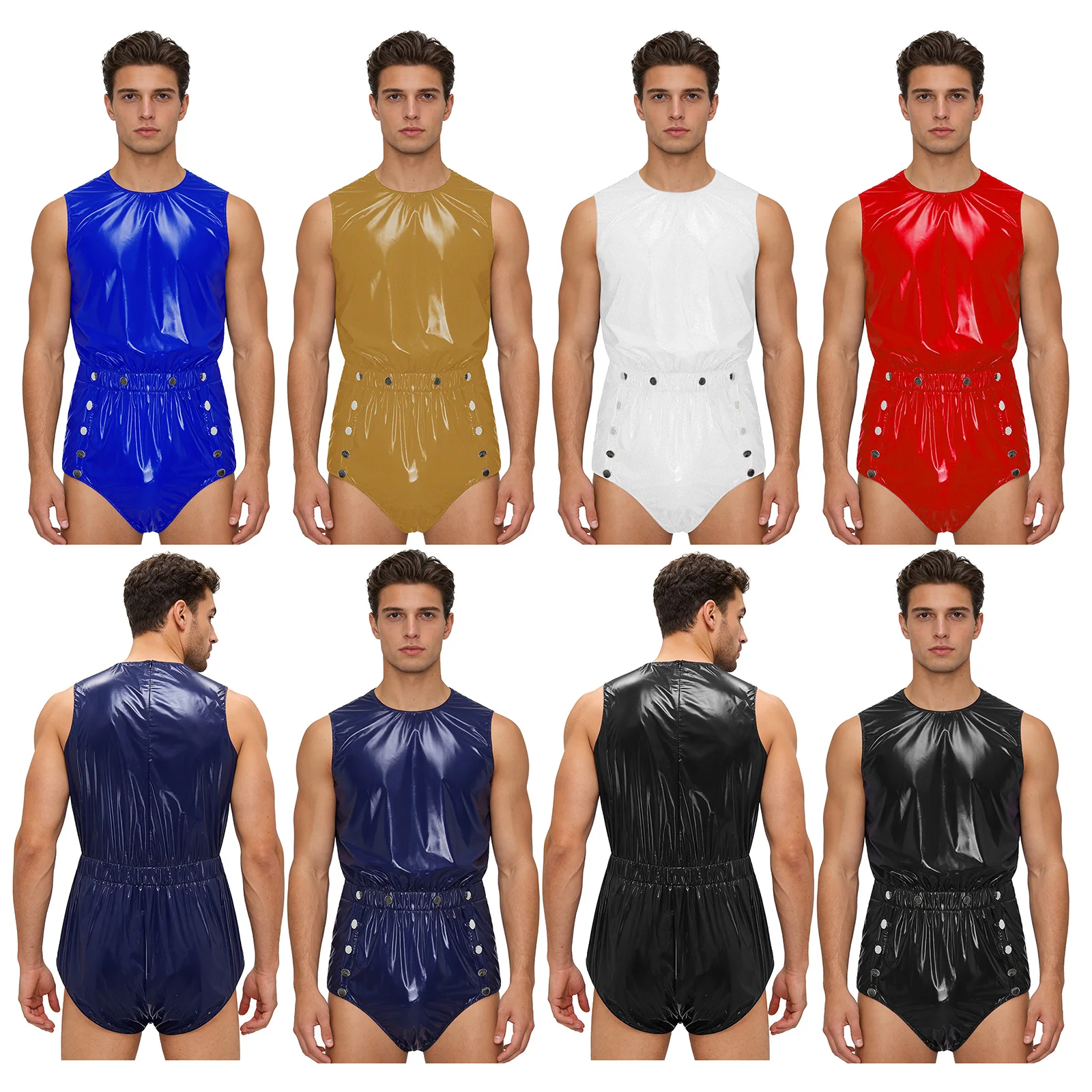 Heren Dames Waterdichte bodysuit Wasbaar Lekvrij Luierhoesje Badkleding Clubkleding Ouderen Alzheimer Bedlegerige Adaptieve kleding - afbeelding 2