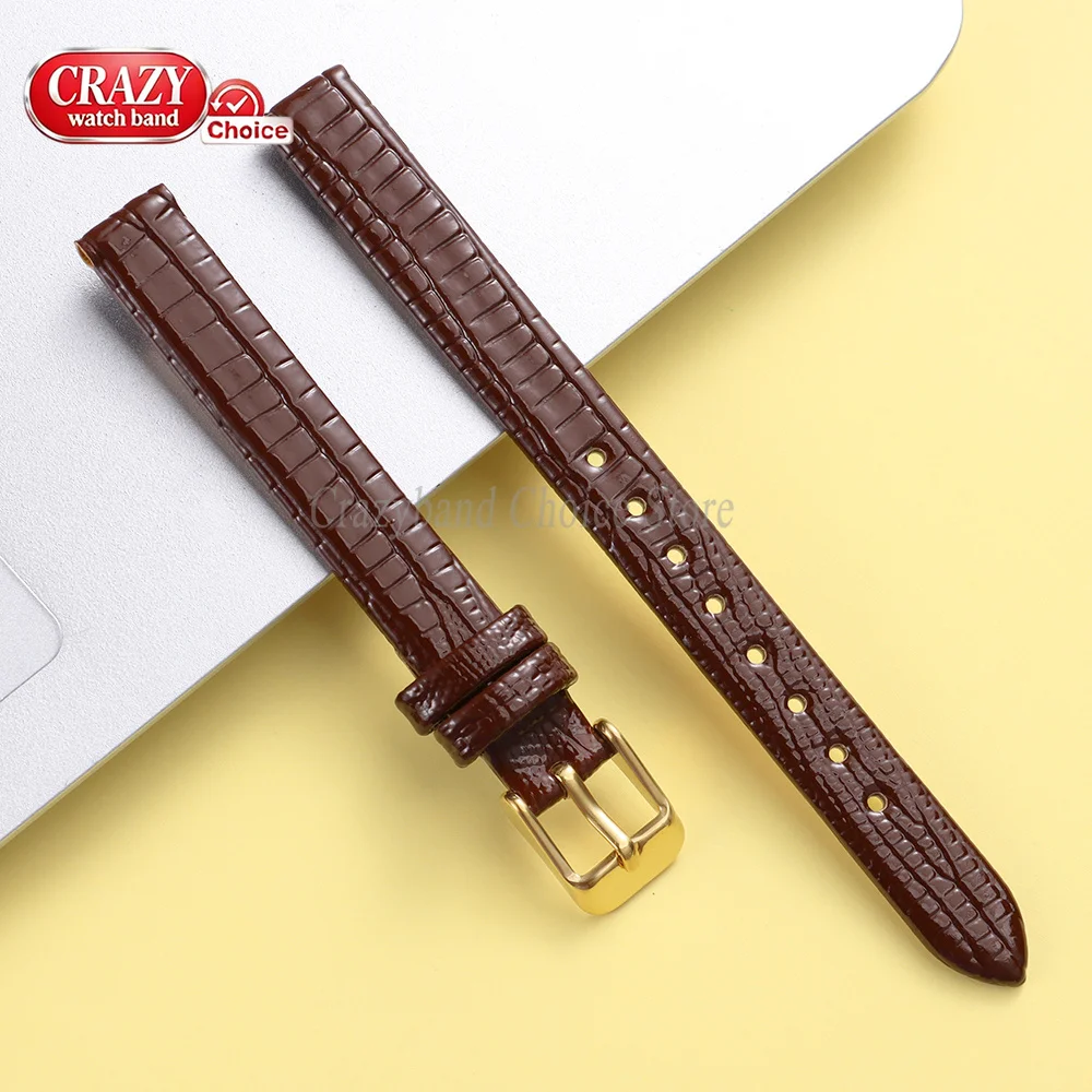 Schlanke Leder-Uhrenarmbänder, weich, für Herren und Damen, Ersatzarmband, hochwertiges Business-Universal-Armband, 8 mm, 10 mm, 12 mm, 14 mm, 16 mm, braun – Detail 12