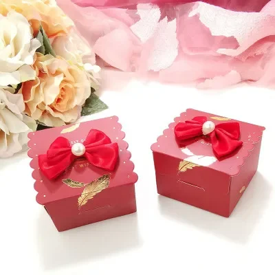 New Creative Romantic Marbling style Candy Boxes Wedding Favors and Pink Gifts Box Party Supplies Baby Shower Paper Sweet Chocol