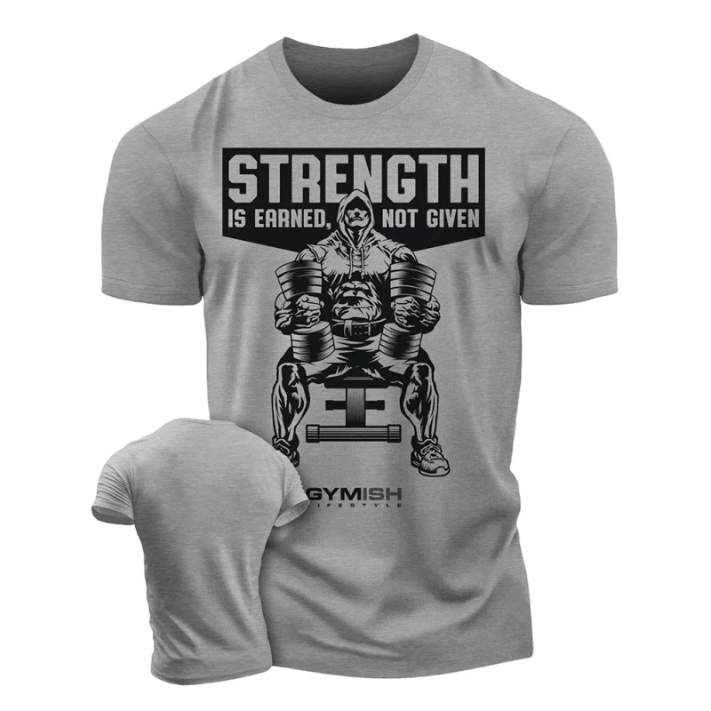 Mode hommes formation t-shirts tendance été col rond salle de sport à manches courtes 3D imprimé t-shirts de sport ample respirant Muscle T-Shirt