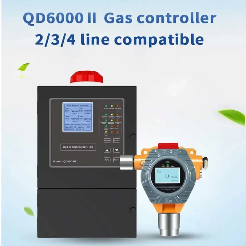 QD6000 II Addressable Fire Alarm Control Panel Gas Control Panel Industry Combustible Toxic Gas Detector Alarm Control Panel