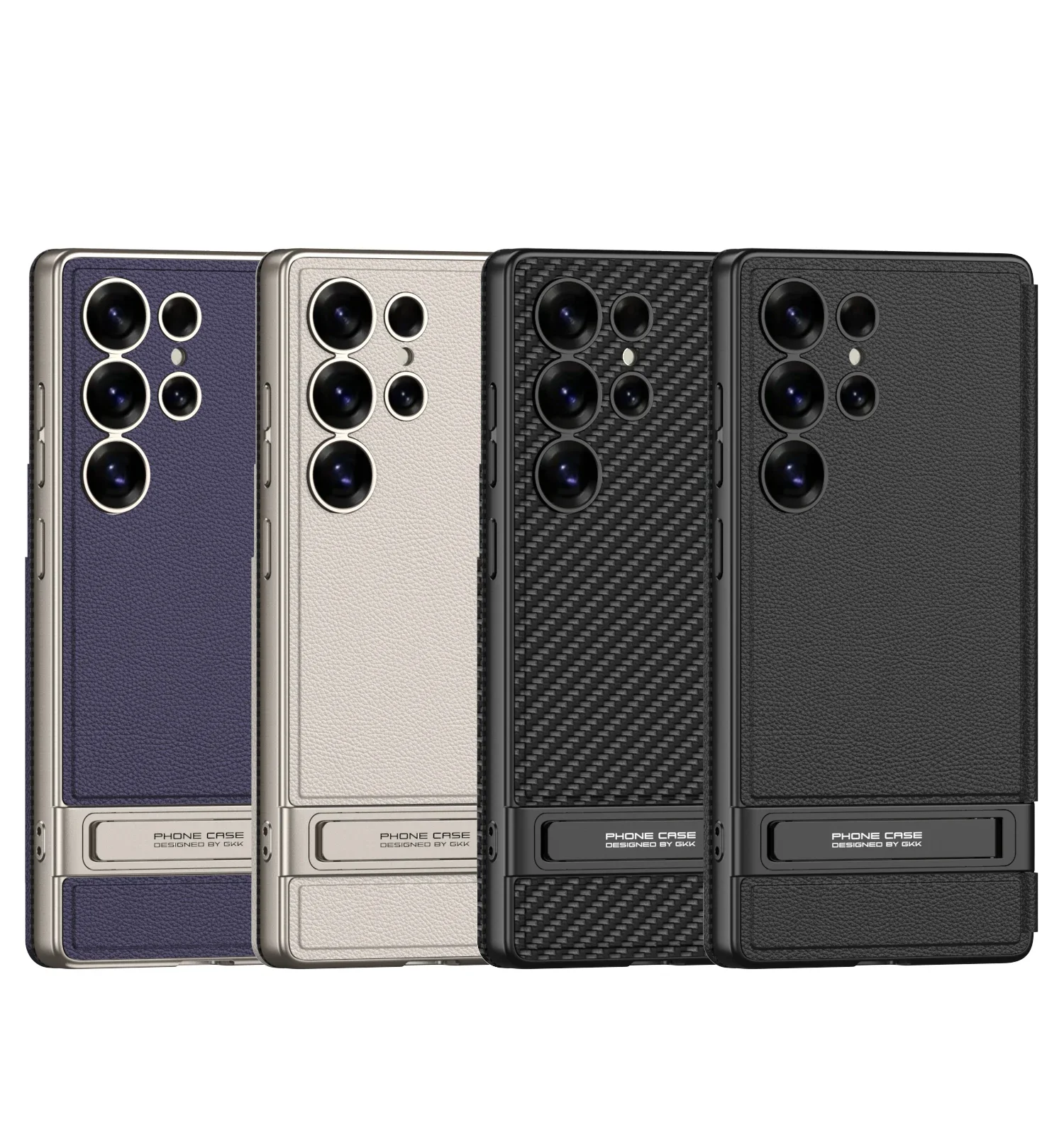 Portfel z podpórką i miejscem na kartę Galwanizowane etui na telefon ze skóry PU z pełnym pokryciem do Samsung Galaxy S25 Ultra Flip Cover