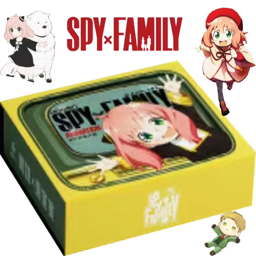 

Genuine SPY×FAMILY Collection Cards Popular Anime Characters Cute Anya Forger Black Gold Crystal SMP Cards Kids Table Toys Gifts