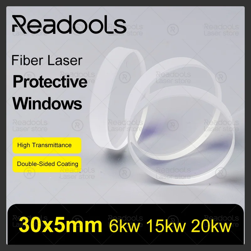

Лазерная защитная линза для окон 30x5 мм, 6 кВт, 15 кВт, 20 кВт, линза для очков для лазерной резки Raytools Bodor WSX