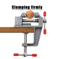 Mini Bench Vise with Adjustable Jaw, Alloy Table Clamp for Craft Jewelry Repair & Hobby Work, Portable Tool