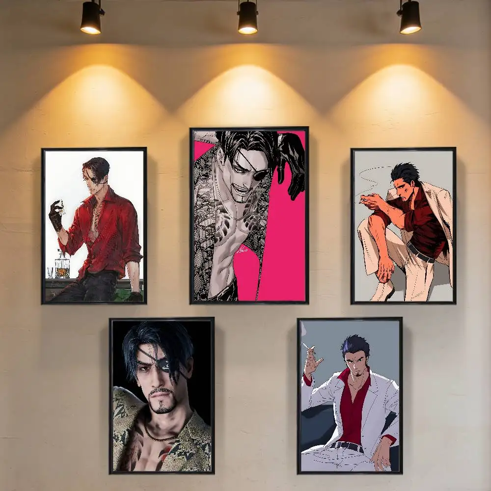 Kazuma Kiryu Goro Majima Yakuza Poster Prints Wall Art Picture Painting Gift Living Room Restaurant Bar Large Dec Sticker