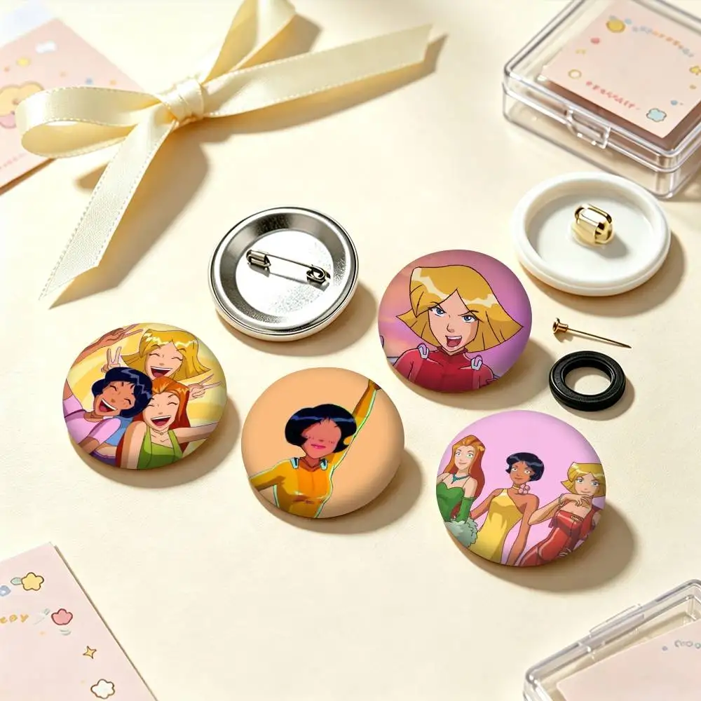 T-Totally SSpies Cool Girl 25mm 32mm 44mm 58mm 75mm Brooches Badges Pins for Accessories Gift