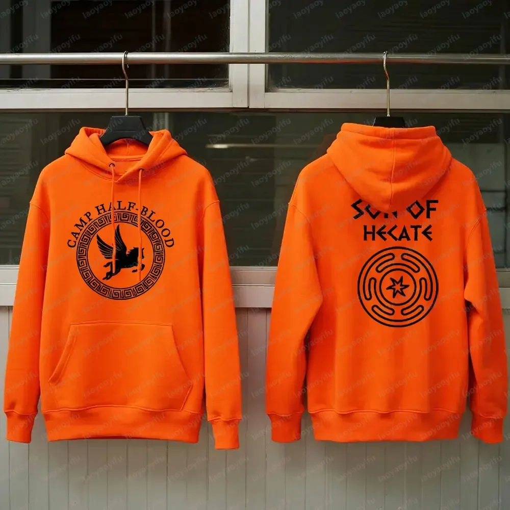 Camp Half Blood Hoodie Fall Winter Essential Half Camp Game Men Women Orange Pullovers Poseidon of Son Halloween Sweatshirt Tops