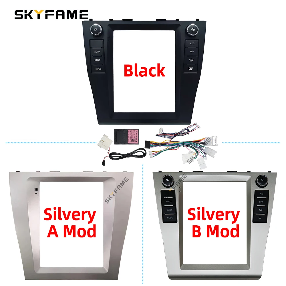 SKYFAME Car Frame Fascia Adapter Canbus Box Decoder Android Radio Dash Fitting Panel Kit For Toyota Camry