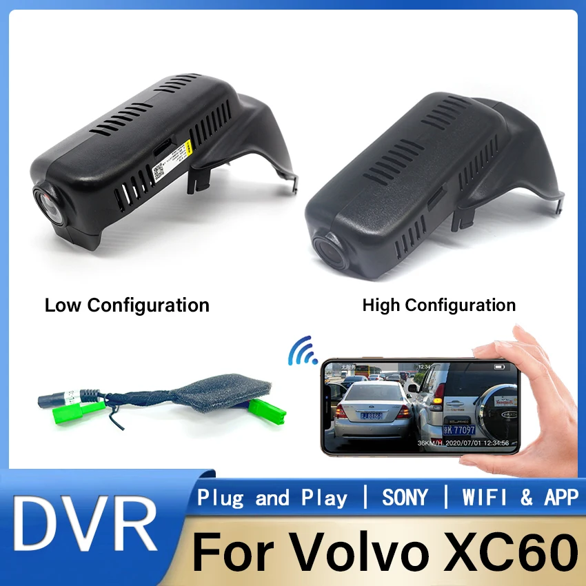 

Plug and Play Car DVR Wifi Video Recorder Dash Cam Camera For Volvo XC60 2012 2013 2014 2015 2016 2017 APP Control Function