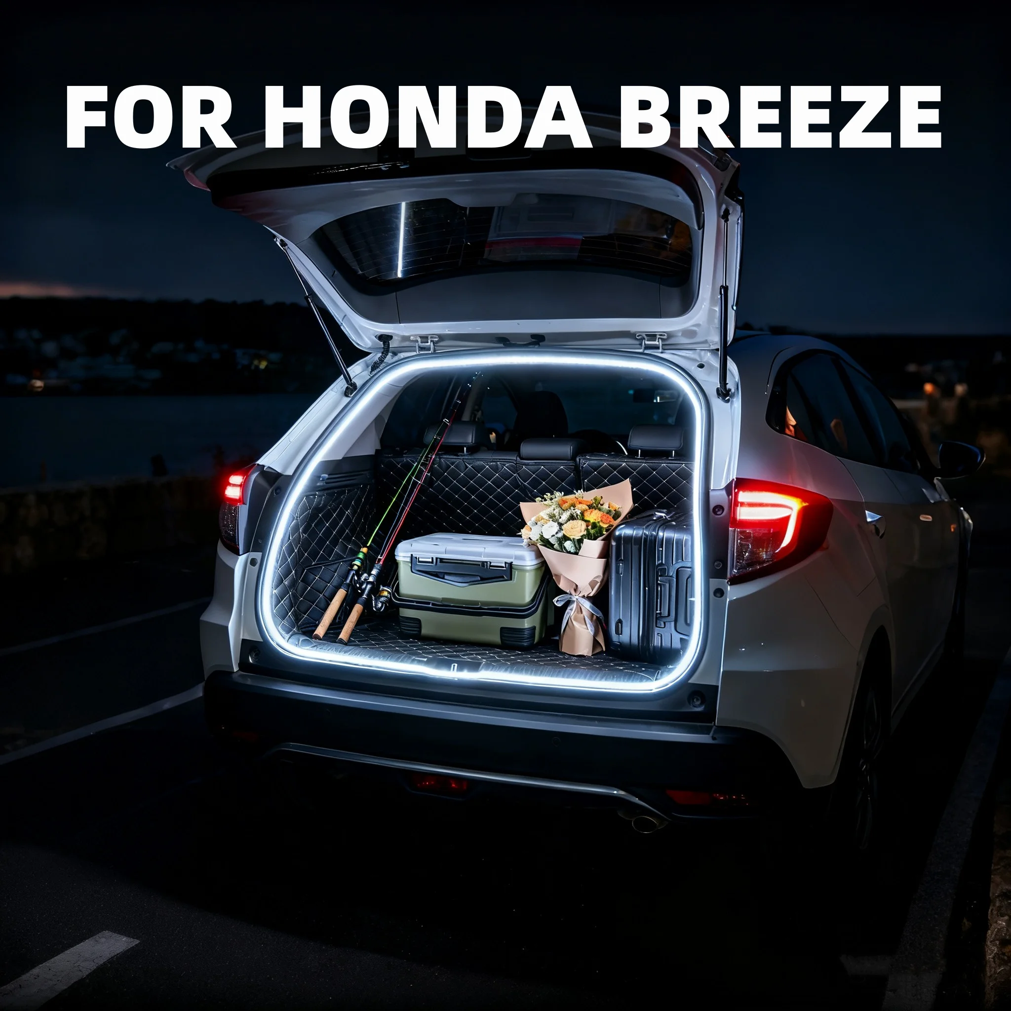 ل 2017-2025 هوندا نسيم سطوع عالية الجذع الإضاءة المحيطة ضوء الديكور الداخلي LED الخلفي مصباح إضاءة صندوق السيارة بار #1
