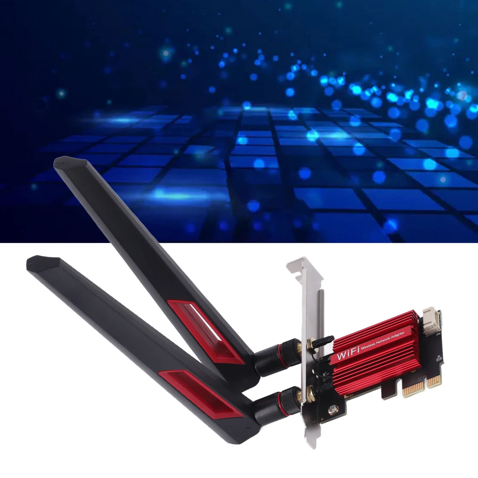 Dual Band WiFi Card PCIE Wifi Bluetooth Card 7260AC Pro  Stabilization Powerful Coverage with 2 10dBi Gain for Desktop PC