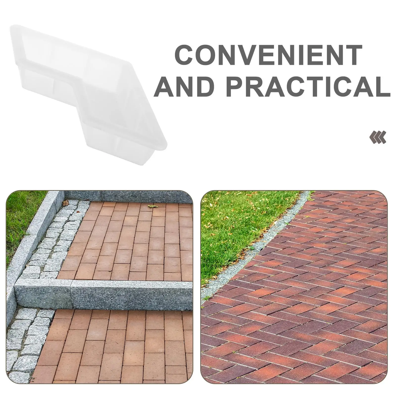 Paving Brick Mold Concrete Curbing Molds Cement Floor Tile Bumpers Garden Decorative Paver Molds Path Maker Reusable Landscape